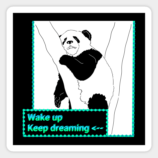 Sleepy Panda Magnet by ImaginativeWild